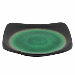 World Tableware BF-10 Hakone 10 1/2" Square Stoneware Plate With Round Detailing - 12/Case -Rak Porcelain shop 1389756