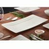 Villeroy & Boch 10-4510-2580 Modern Grace 17 1/2" X 9" White Bone Porcelain Rectangular Plate - 6/Pack