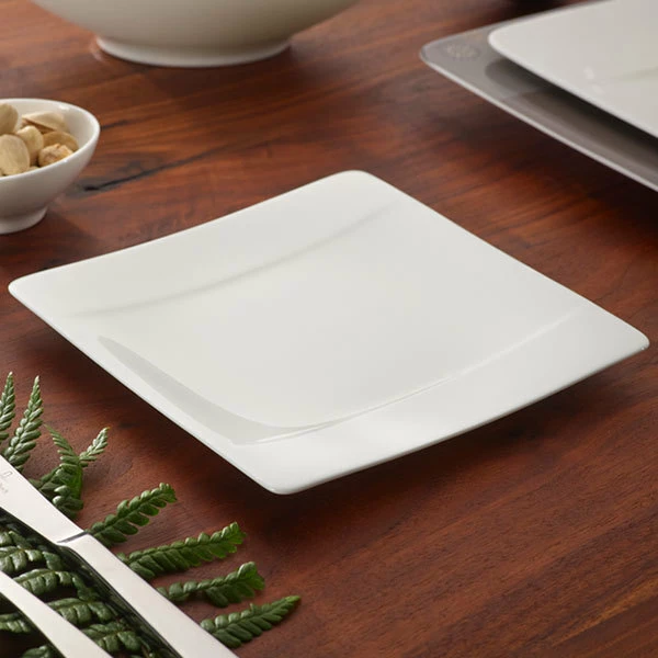 Villeroy & Boch 10-4510-2660 Modern Grace 6 1/4" X 6 1/4" White Bone Porcelain Square Bread And Butter Plate - 6/Case 1 Villeroy & Boch 10-4510-2660 Modern Grace 6 1/4" X 6 1/4" White Bone Porcelain Square Bread And Butter Plate - 6/Case