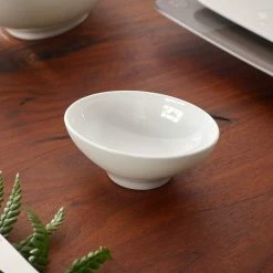 Villeroy & Boch 10-4510-3932 Modern Grace 1.5 Oz. White Bone Porcelain Dip Bowl - 6/Case