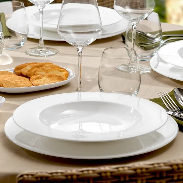 Villeroy & Boch 16-3272-2595 Stella Hotel 12 1/2" White Bone Porcelain Flat Coupe Plate - 6/Case 2 Villeroy & Boch 16-3272-2595 Stella Hotel 12 1/2" White Bone Porcelain Flat Coupe Plate - 6/Case - Image 2