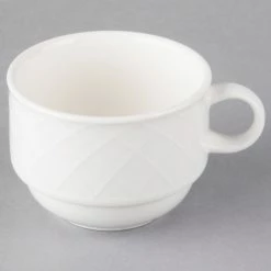 Villeroy & Boch 16-2238-1271 Bella 7.5 Oz. White Porcelain Stackable Cup - 6/Case -Rak Porcelain shop 1422319