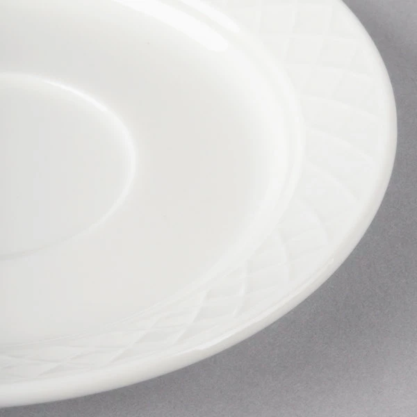Villeroy & Boch 16-2238-1280 Bella 5 7/8" White Porcelain Saucer - 6/Case 4 Villeroy & Boch 16-2238-1280 Bella 5 7/8" White Porcelain Saucer - 6/Case - Image 4