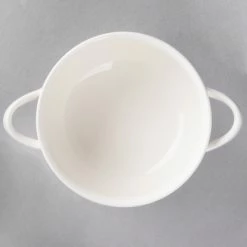 Villeroy & Boch 16-2238-2513 Bella 9 Oz. White Porcelain Stackable Soup Cup With Handles - 6/Case -Rak Porcelain shop 1422414
