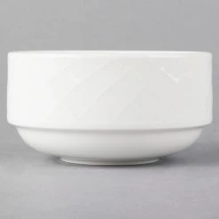 Villeroy & Boch 16-2238-2514 Bella 8.75 Oz. White Porcelain Stackable Soup Cup - 6/Case -Rak Porcelain shop 1422423