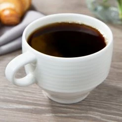 Villeroy & Boch 16-3356-1271 Sedona 7.5 Oz. White Porcelain Stackable Cup - 6/Case