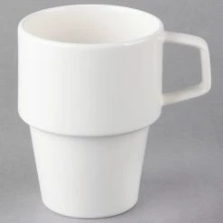 Villeroy & Boch 16-4004-4895 Affinity 13.5 Oz. White Porcelain Stackable Mug With Handle - 6/Case -Rak Porcelain shop 1423704