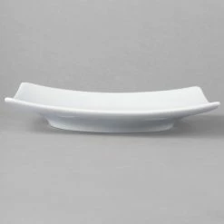 Schonwald 9137018 Fine Dining 6 1/2" Square Continental White Porcelain Saucer - 6/Case -Rak Porcelain shop 1424265