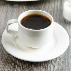 Villeroy & Boch 16-4004-1271 Affinity 7.5 Oz. White Porcelain Stackable Cup - 6/Case -Rak Porcelain shop 1428662