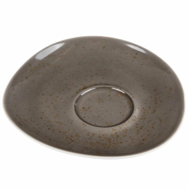 Schonwald 9386918-63044 Pottery 6 1/8" Unique Dark Gray Porcelain Saucer - 12/Case 3 Schonwald 9386918-63044 Pottery 6 1/8" Unique Dark Gray Porcelain Saucer - 12/Case - Image 3