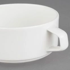 Villeroy & Boch 16-4004-2513 Affinity 11.5 Oz. White Porcelain Stackable Soup Cup With Handles - 6/Case -Rak Porcelain shop 1431489