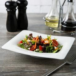 Villeroy & Boch 10-4510-2700 Modern Grace 9 1/4" X 8 1/4" White Bone Porcelain Deep Plate - 6/Case