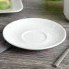 Bon Chef 1300004P Circles 6" White Porcelain Saucer - 36/Case