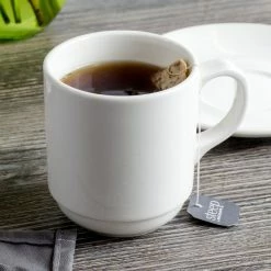 Bon Chef 1300003P Circles 10 Oz. White Porcelain Cup - 36/Case