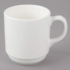 Bon Chef 1300003P Circles 10 Oz. White Porcelain Cup - 36/Case -Rak Porcelain shop 1449652