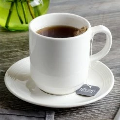 Bon Chef 1300004P Circles 6" White Porcelain Saucer - 36/Case -Rak Porcelain shop 1449653