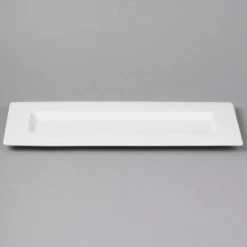 Bon Chef 5000017B Wide Rim 15" X 6" White Bone China Rectangular Plate - 10/Pack 8 Bon Chef 5000017B Wide Rim 15" X 6" White Bone China Rectangular Plate - 10/Pack -Rak Porcelain shop 1450087