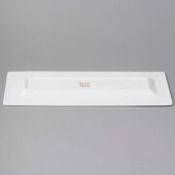 Bon Chef 5000017B Wide Rim 15" X 6" White Bone China Rectangular Plate - 10/Pack 9 Bon Chef 5000017B Wide Rim 15" X 6" White Bone China Rectangular Plate - 10/Pack -Rak Porcelain shop 1450088