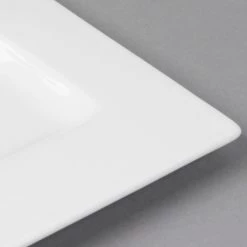 Bon Chef 5000017B Wide Rim 15" X 6" White Bone China Rectangular Plate - 10/Pack 10 Bon Chef 5000017B Wide Rim 15" X 6" White Bone China Rectangular Plate - 10/Pack -Rak Porcelain shop 1450089
