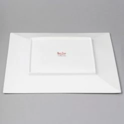 Bon Chef 5000014B Wide Rim 12" White Bone China Square Plate - 12/Pack -Rak Porcelain shop 1450114