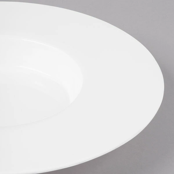 Bon Chef 5000012B Wide Rim 11" White Bone China Pasta Bowl - 12/Pack 6 Bon Chef 5000012B Wide Rim 11" White Bone China Pasta Bowl - 12/Pack - Image 6