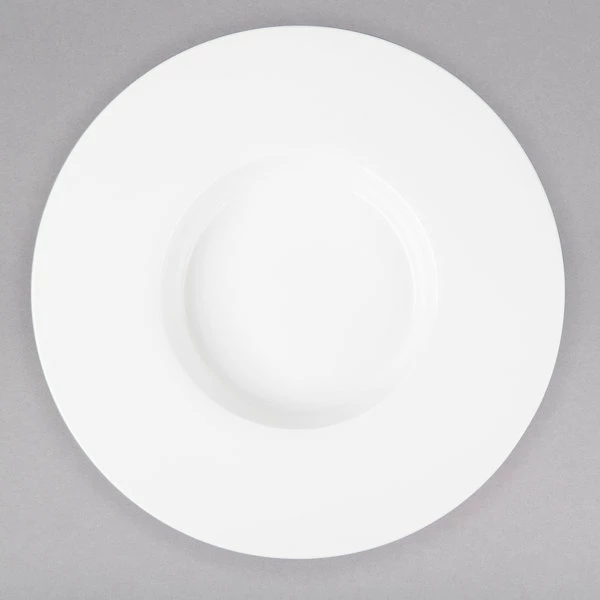 Bon Chef 5000012B Wide Rim 11" White Bone China Pasta Bowl - 12/Pack 4 Bon Chef 5000012B Wide Rim 11" White Bone China Pasta Bowl - 12/Pack - Image 4