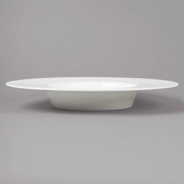 Bon Chef 5000012B Wide Rim 11" White Bone China Pasta Bowl - 12/Pack 3 Bon Chef 5000012B Wide Rim 11" White Bone China Pasta Bowl - 12/Pack - Image 3