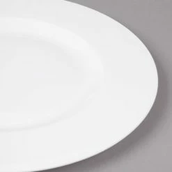 Bon Chef 5000010B Wide Rim 11" White Bone China Dinner Plate - 16/Case -Rak Porcelain shop 1450152