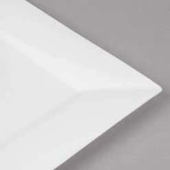 Bon Chef 5000009B Wide Rim 10 1/2" White Bone China Square Plate - 12/Pack -Rak Porcelain shop 1450160