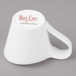 Bon Chef 5000000B Wide Rim 3 Oz. White Bone China Espresso Cup - 36/Case -Rak Porcelain shop 1450204