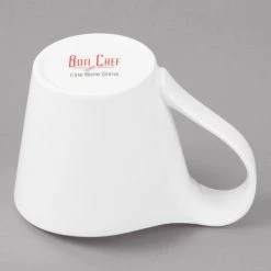 Bon Chef 5000001B Wide Rim 8 Oz. White Bone China Cup - 36/Case -Rak Porcelain shop 1450218