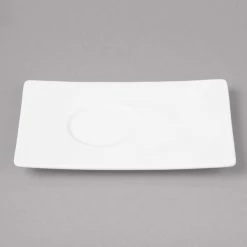 Bon Chef 5000002B Wide Rim 6" X 4" White Bone China Demi Saucer - 36/Case 8 Bon Chef 5000002B Wide Rim 6" X 4" White Bone China Demi Saucer - 36/Case -Rak Porcelain shop 1450263