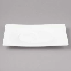 Bon Chef 5000003B Wide Rim 8 1/4" X 5 3/4" White Bone China Saucer - 36/Case -Rak Porcelain shop 1450281