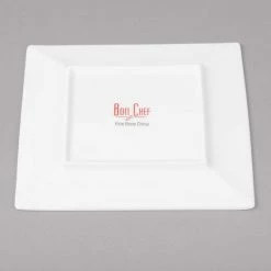 Bon Chef 5000004B Wide Rim 6" White Bone China Square Plate - 36/Case -Rak Porcelain shop 1450293