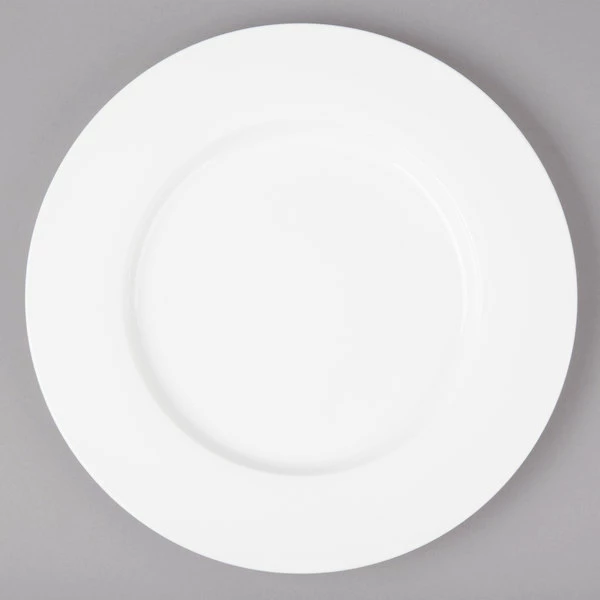 Bon Chef 5000007B Wide Rim 9" White Bone China Salad Plate - 24/Case 2 Bon Chef 5000007B Wide Rim 9" White Bone China Salad Plate - 24/Case - Image 2