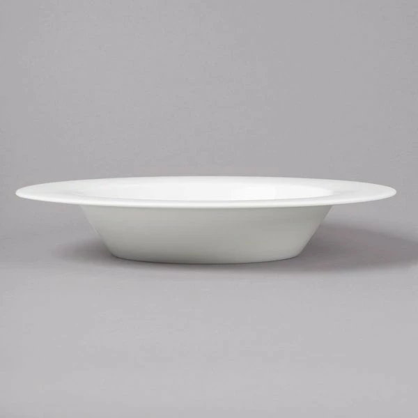 Bon Chef 5000008B Wide Rim 15 Oz. White Bone China Soup Bowl - 24/Case 3 Bon Chef 5000008B Wide Rim 15 Oz. White Bone China Soup Bowl - 24/Case - Image 3