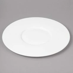 Bon Chef 5000011B Wide Rim 11" White Bone China Plate - 12/Pack 7 Bon Chef 5000011B Wide Rim 11" White Bone China Plate - 12/Pack -Rak Porcelain shop 1450439