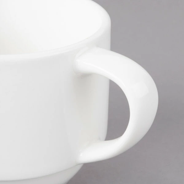 Bon Chef 1000005P Concentrics 4 Oz. White Porcelain Espresso Cup - 36/Case 6 Bon Chef 1000005P Concentrics 4 Oz. White Porcelain Espresso Cup - 36/Case - Image 6