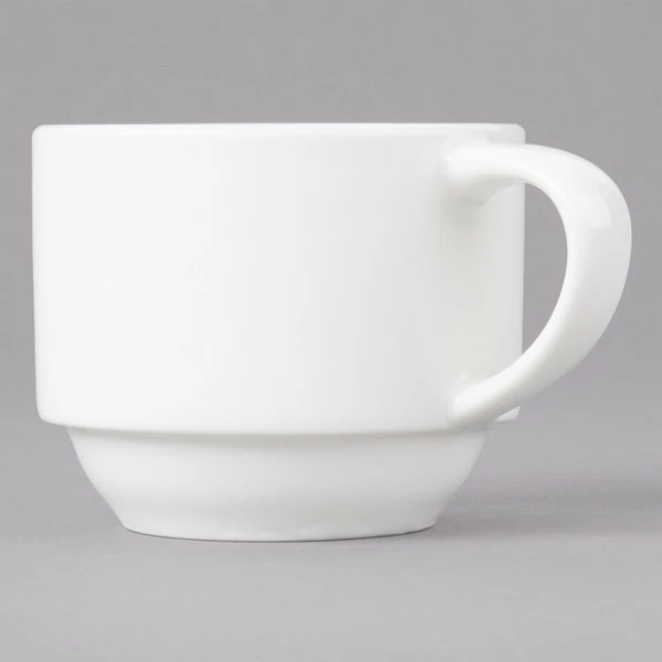 Bon Chef 1000005P Concentrics 4 Oz. White Porcelain Espresso Cup - 36/Case 2 Bon Chef 1000005P Concentrics 4 Oz. White Porcelain Espresso Cup - 36/Case - Image 2