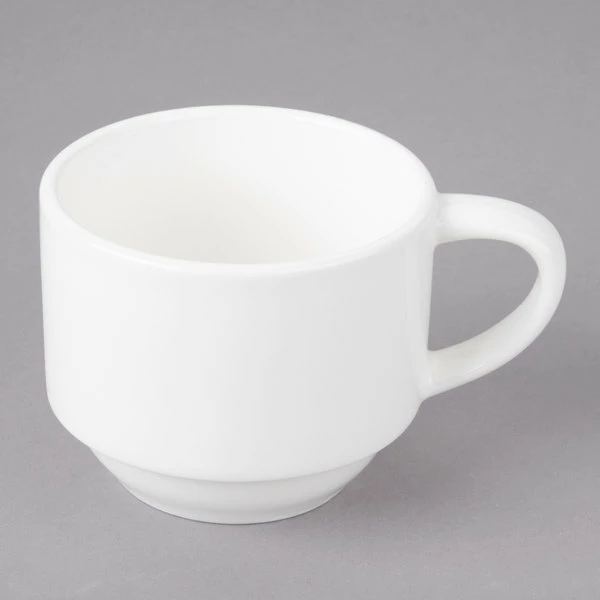 Bon Chef 1000005P Concentrics 4 Oz. White Porcelain Espresso Cup - 36/Case 3 Bon Chef 1000005P Concentrics 4 Oz. White Porcelain Espresso Cup - 36/Case - Image 3