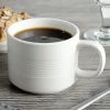 Bon Chef 1400006P Stacked Lines 7 Oz. White Porcelain Cup - 36/Case