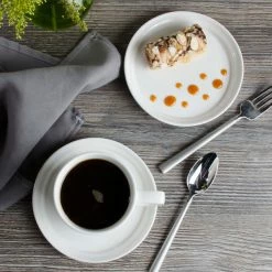 Bon Chef 1500006P Mid Century 6" White Porcelain Saucer - 36/Case 11 Bon Chef 1500006P Mid Century 6" White Porcelain Saucer - 36/Case -Rak Porcelain shop 1451228