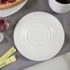 Bon Chef 1000009P Concentrics 6 1/8" White Porcelain Saucer - 36/Case