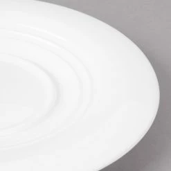Bon Chef 1000009P Concentrics 6 1/8" White Porcelain Saucer - 36/Case -Rak Porcelain shop 1452483