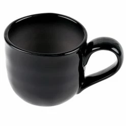 World Tableware PEB-15-O Pebblebrook 11.625 Oz. Obsidian Organic Porcelain Mug - 12/Case -Rak Porcelain shop 1459437