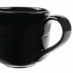 World Tableware PEB-15-O Pebblebrook 11.625 Oz. Obsidian Organic Porcelain Mug - 12/Case -Rak Porcelain shop 1459440