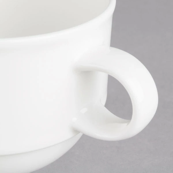 Villeroy & Boch 16-2016-1271 Corpo 7.5 Oz. White Porcelain Stackable Cup - 6/Case 5 Villeroy & Boch 16-2016-1271 Corpo 7.5 Oz. White Porcelain Stackable Cup - 6/Case - Image 5