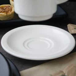 Villeroy & Boch 16-2155-1460 Easy White 5" White Porcelain Saucer - 6/Case -Rak Porcelain shop 1463640