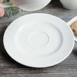Villeroy & Boch 16-2155-1250 Easy White 6 3/4" White Porcelain Saucer - 6/Case