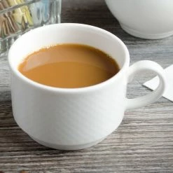 Villeroy & Boch 16-2155-1271 Easy White 7.5 Oz. White Porcelain Stackable Cup - 6/Case